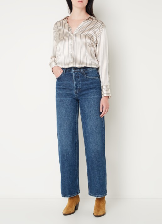 Rails Getty high waist wide leg jeans  - voorkant 4 indigo