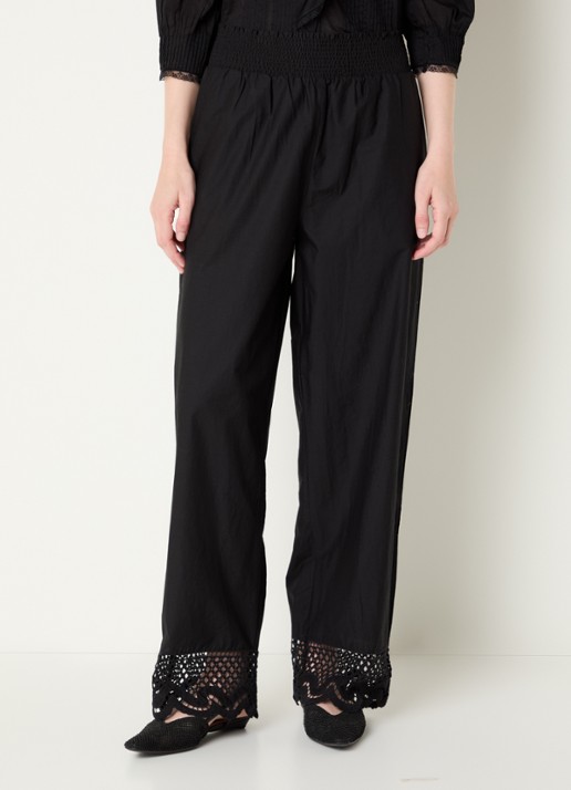 Rails Henrik high waist loose fit broek met broderie