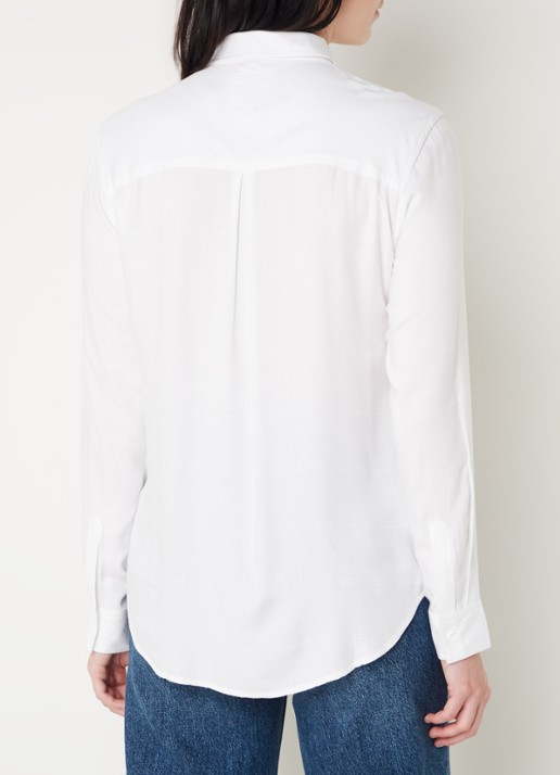 Rails Hunter blouse met borstzak - achterkant 4 gebroken wit
