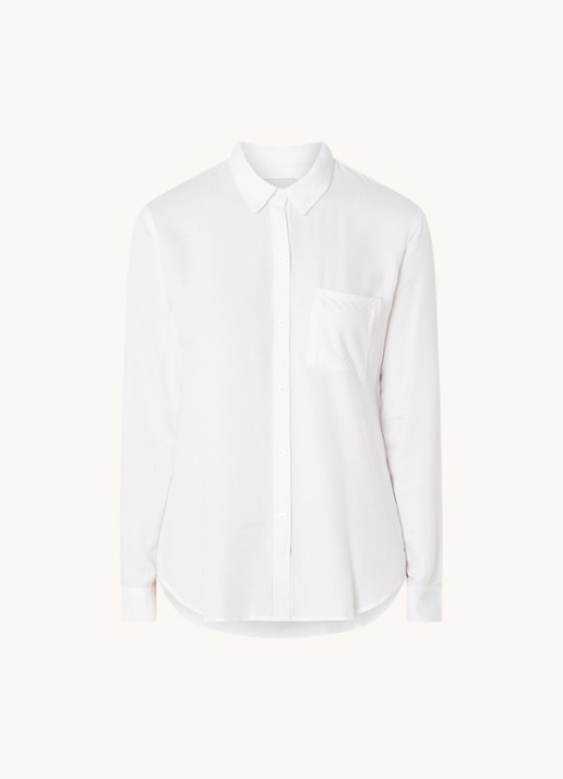 Rails Hunter blouse met borstzak - voorkant gebroken wit