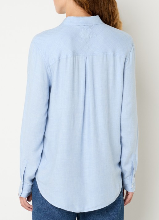 Rails Hunter blouse met borstzak - achterkant lichtblauw