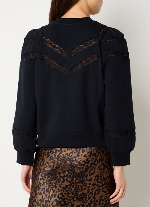 Rails Isles sweater met broderie - achterkant zwart