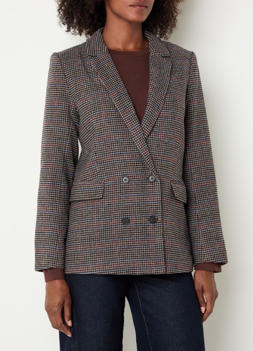 Rails Jac blazer in wolblend met tweed-look en ruitdessin