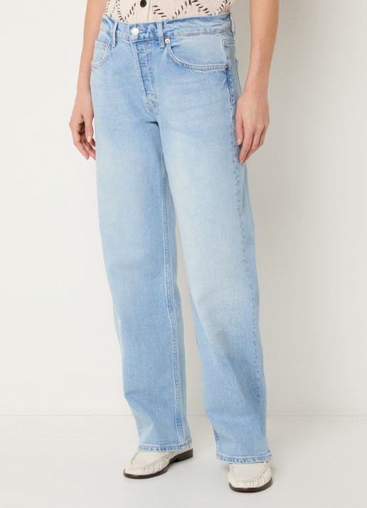 Rails Jasper high waist straight leg jeans  met lichte wassing