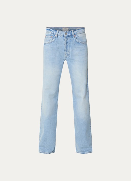 Rails Jasper high waist straight leg jeans  met lichte wassing - voorkant indigo