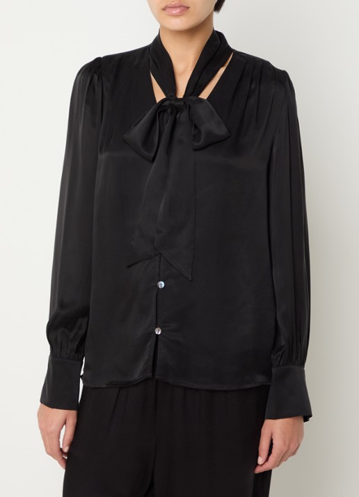 Rails Jean blouse met sjaalkraag