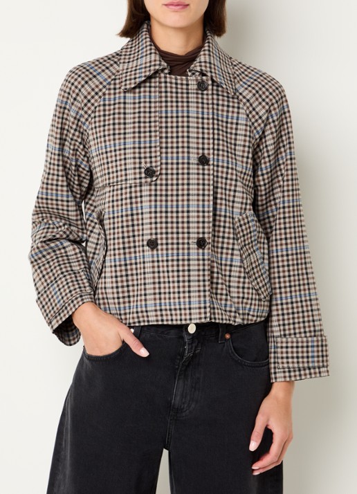 Rails Jett jack met ruitdessin - detail 4 bruin