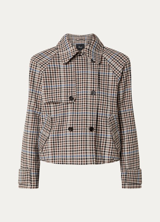 Rails Jett jack met ruitdessin - voorkant 2 bruin