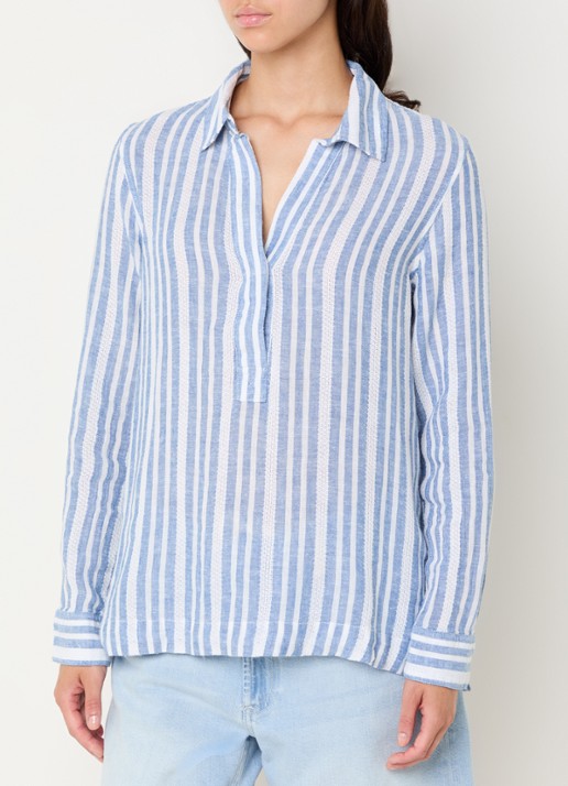 Rails Lagoon tuniek in linnenblend met streepprint