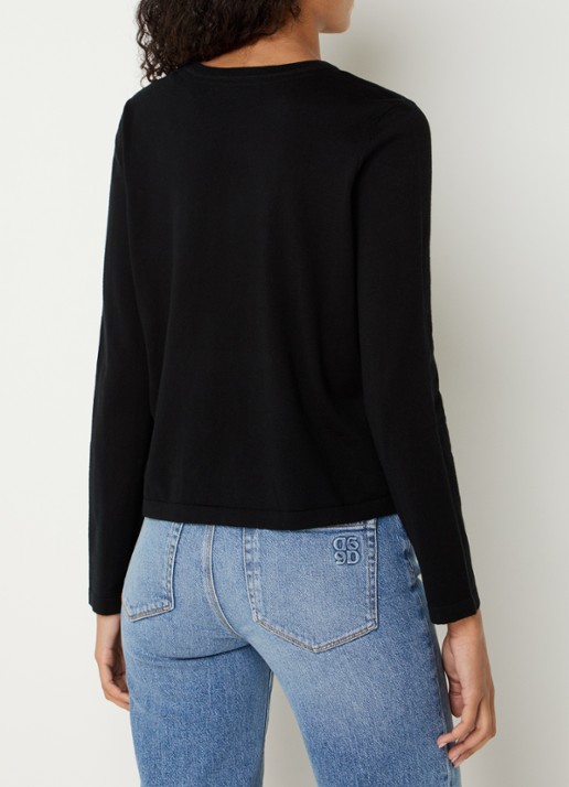 Rails Longsleeve in kasjmierblend - achterkant 4 zwart