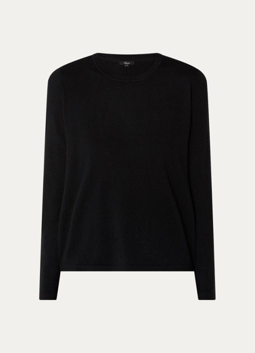 Rails Longsleeve in kasjmierblend - voorkant zwart