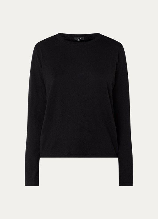 Rails Longsleeve in kasjmierblend - voorkant 5 zwart