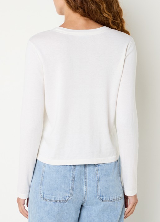 Rails Longsleeve in kasjmierblend - achterkant 3 gebroken wit