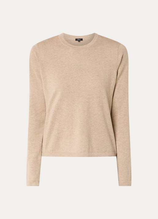 Rails Longsleeve in kasjmierblend - voorkant 3 lichtbruin