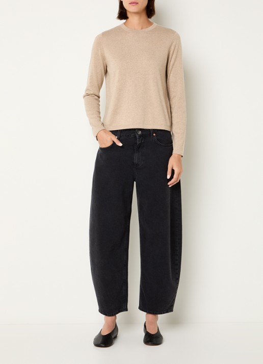 Rails Longsleeve in kasjmierblend - voorkant 4 lichtbruin