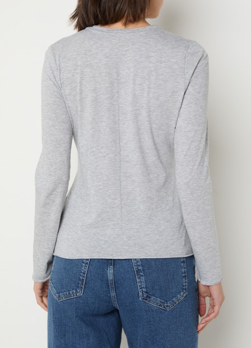 Rails Longsleeve van  katoen met gemêleerd dessin - achterkant grijsmele