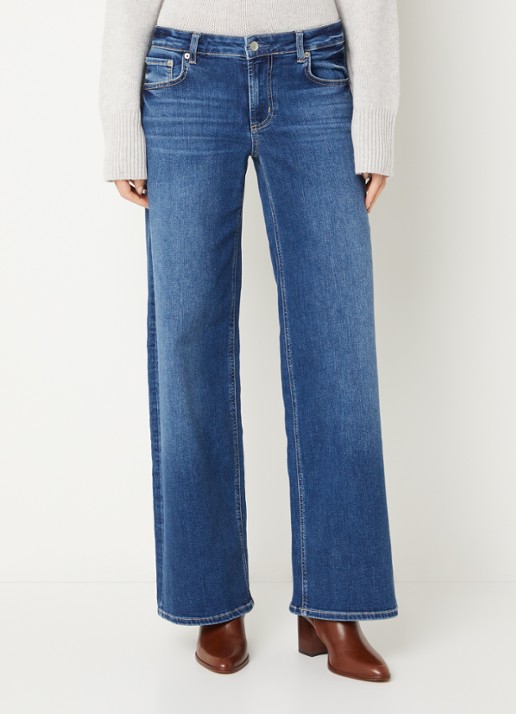 Rails Low waist straight fit jeans met medium wassing
