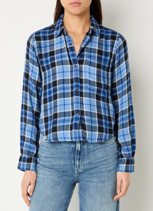 Rails Malin blouse met ruitdessin