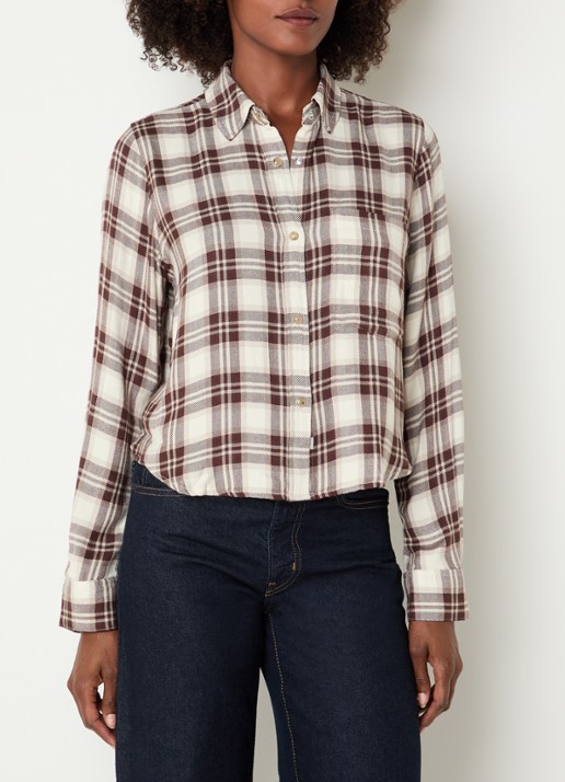 Rails Malin blouse met ruitdessin