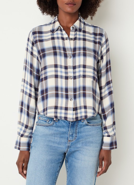 Rails Malin blouse met ruitdessin