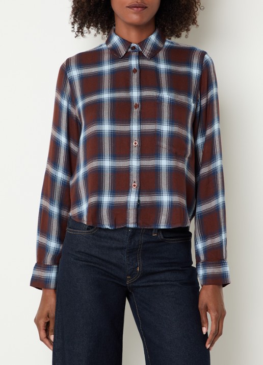 Rails Malin blouse met ruitdessin