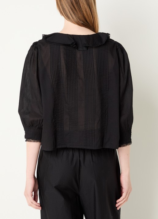 Rails Mare tuniek met volant en details van kant - achterkant zwart