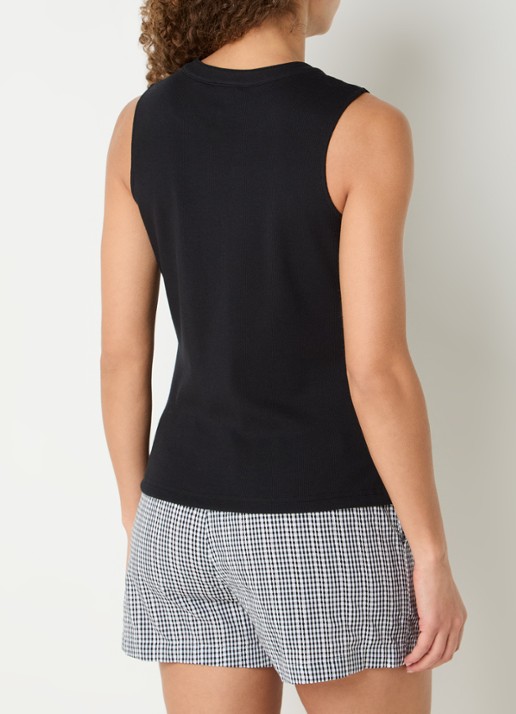 Rails Mayla tanktop met ribstructuur - achterkant 3 zwart