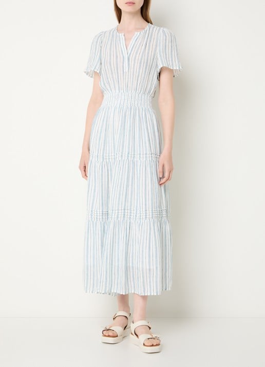 Rails Midi jurk met streepprint en V-hals