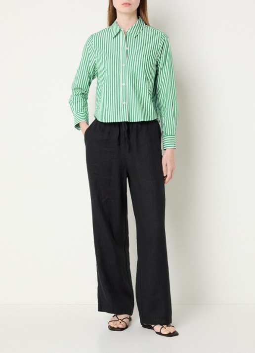 Rails Ramy blouse met streepprint - voorkant 2 groen