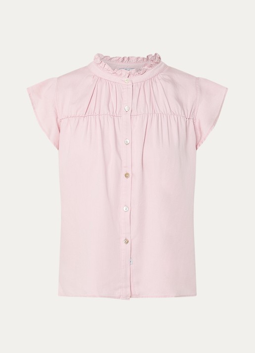Rails Ruthie blouse  met ruches - voorkant 2 oudroze