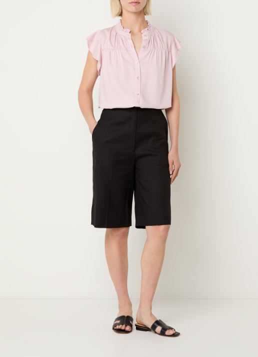Rails Ruthie blouse  met ruches - voorkant 3 oudroze