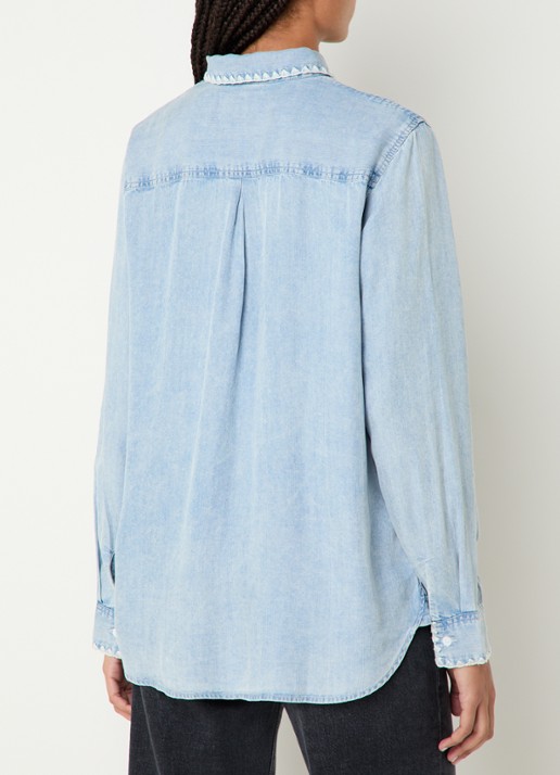 Rails Saya blouse  met borstzak - achterkant indigo