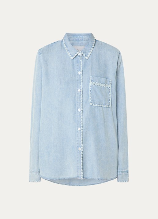 Rails Saya blouse  met borstzak - voorkant 6 indigo