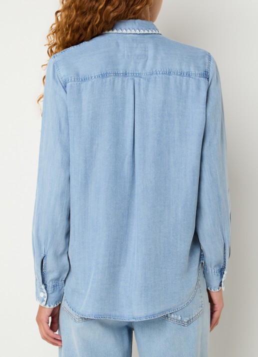 Rails Saya blouse  met borstzak - achterkant 2 indigo