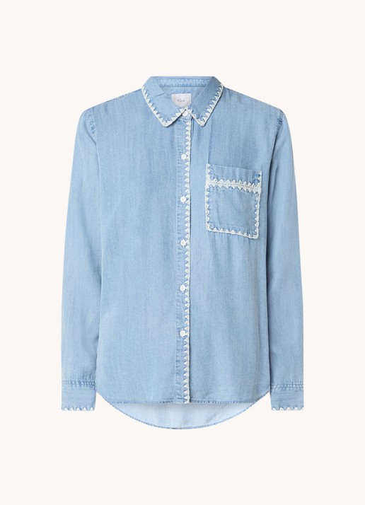 Rails Saya blouse  met borstzak - voorkant 8 indigo