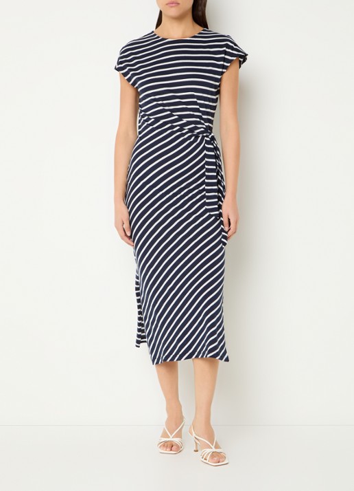 Rails Selah midi jurk met streepprint