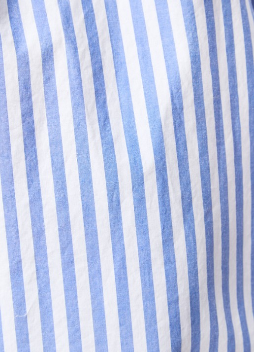 Rails Stina blouse met streepprint en borstzak - detail 2 staalblauw