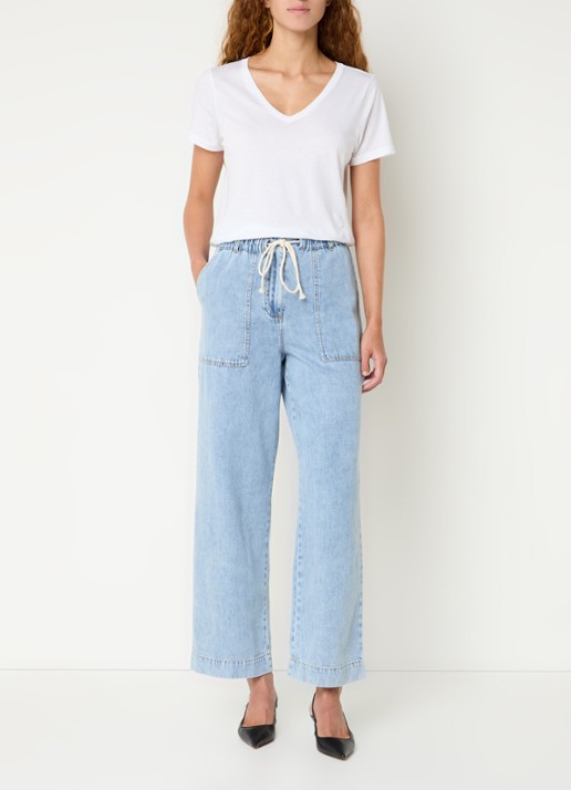 Rails T-shirt van  katoen met stretch - voorkant 3 wit