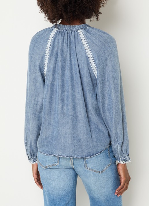 Rails Tali tuniek van chambray - achterkant 4 blauw