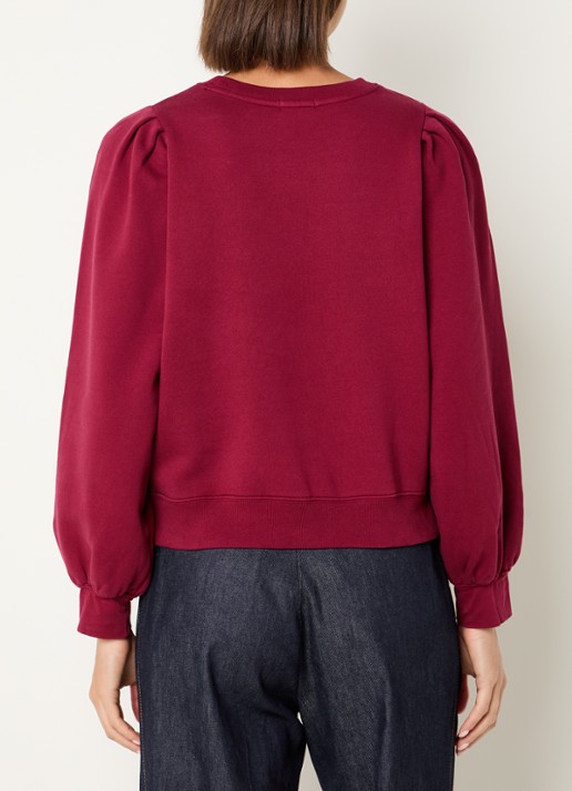 Rails Tiffany sweater met ronde hals - achterkant 4 donkerrood