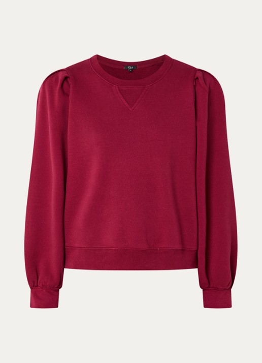 Rails Tiffany sweater met ronde hals - voorkant 2 donkerrood