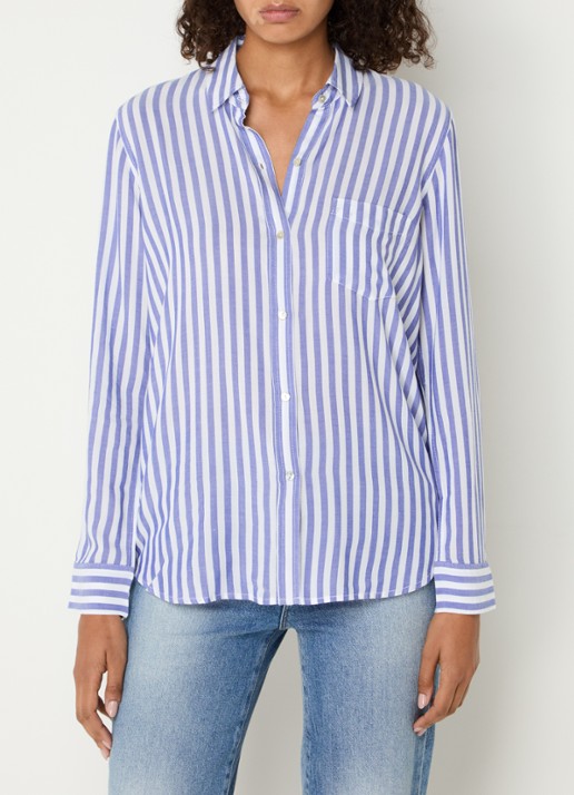Rails Wren blouse met streepprint en borstzak