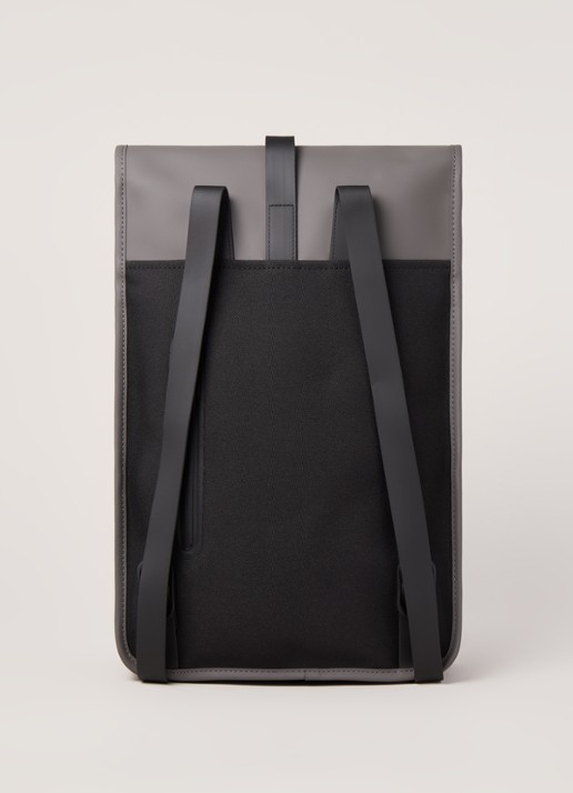 Rains 1280 Mini waterdichte rugzak met 13 inch laptopvak - unisex - detail 3 middengrijs