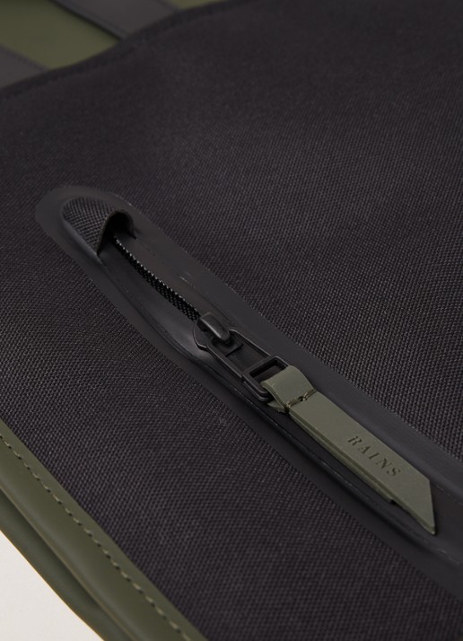 Rains 1280 Mini waterdichte rugzak met 13 inch laptopvak - unisex - detail 5 donkerkhaki