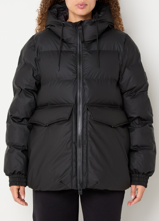 Rains Alta A-Line pufferjack met capuchon