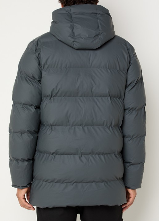 Rains Alta gewatteerde parka met capuchon - achterkant 2 grijs