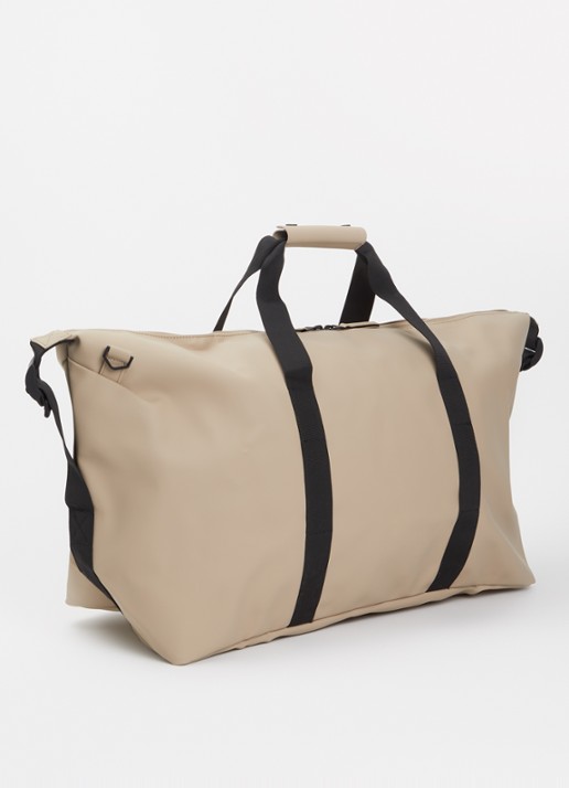 Rains Hilo Large weekendtas met waterafstotende coating - achterkant 2 beige