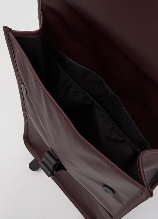 Rains Mini W3 rugzak met 15 inch laptopvak en waterafstotende coating - detail 3 bordeauxrood