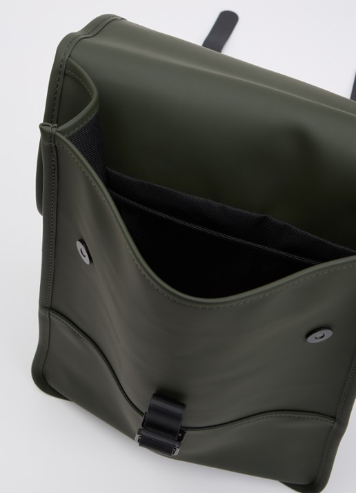 Rains Mini W3 rugzak met 15 inch laptopvak en waterafstotende coating - detail 3 groen