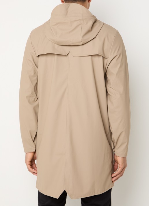 Rains Parka met capuchon en waterafstotende coating - achterkant 4 beige